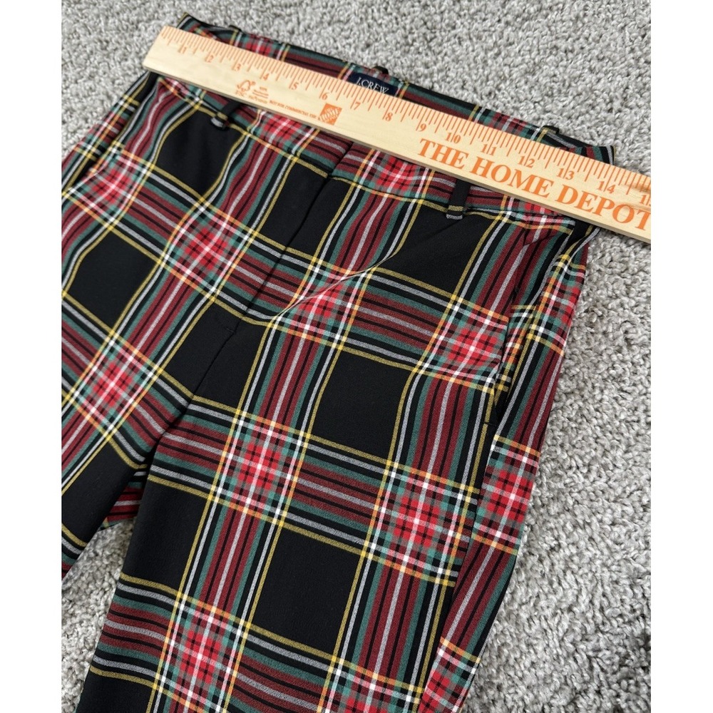 J Crew Ruby Full Length Pant Holiday Red Tartan Plaid‎ 2 Petite - Picture 7 of 8